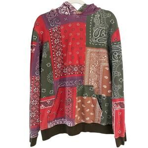 BDG Urban Outfitters Washed Paisley Print Pullover Sweatshirt Medium Bandana